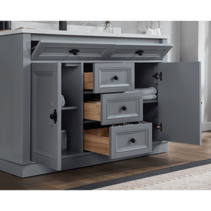 Legion Furniture WS2516-48-CD 48" CADET FINISH SOLID WOOD SINK VANITY  WITH 1' ARTIFICIAL STONE TOP