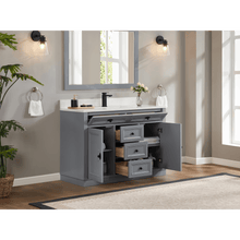 Load image into Gallery viewer, Legion Furniture WS2516-48-CD 48&quot; CADET FINISH SOLID WOOD SINK VANITY  WITH 1&#39; ARTIFICIAL STONE TOP