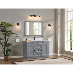 Legion Furniture WS2516-48-CD 48" CADET FINISH SOLID WOOD SINK VANITY  WITH 1' ARTIFICIAL STONE TOP