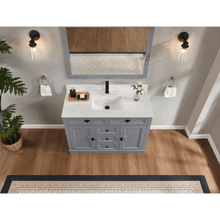 Load image into Gallery viewer, Legion Furniture WS2516-48-CD 48&quot; CADET FINISH SOLID WOOD SINK VANITY  WITH 1&#39; ARTIFICIAL STONE TOP