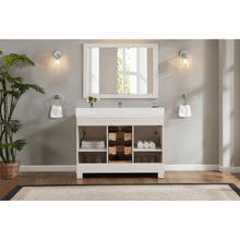 Load image into Gallery viewer, Legion Furniture WS2516-48-DW 48&quot; DREAMY WHITE FINISH SOLID WOOD SINK VANITY  WITH 1&#39; ARTIFICIAL STONE TOP