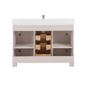 Legion Furniture WS2516-48-DW 48" DREAMY WHITE FINISH SOLID WOOD SINK VANITY  WITH 1' ARTIFICIAL STONE TOP