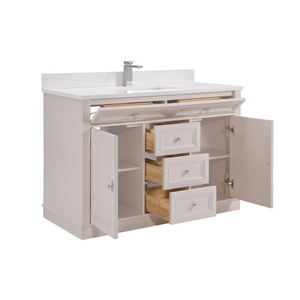 Legion Furniture WS2516-48-DW 48" DREAMY WHITE FINISH SOLID WOOD SINK VANITY  WITH 1' ARTIFICIAL STONE TOP