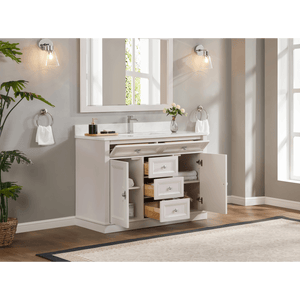 Legion Furniture WS2516-48-DW 48" DREAMY WHITE FINISH SOLID WOOD SINK VANITY  WITH 1' ARTIFICIAL STONE TOP
