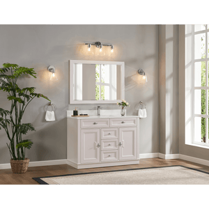 Legion Furniture WS2516-48-DW 48" DREAMY WHITE FINISH SOLID WOOD SINK VANITY  WITH 1' ARTIFICIAL STONE TOP