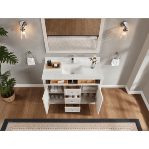 Legion Furniture WS2516-48-DW 48" DREAMY WHITE FINISH SOLID WOOD SINK VANITY  WITH 1' ARTIFICIAL STONE TOP