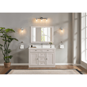 Legion Furniture WS2516-48-DW 48" DREAMY WHITE FINISH SOLID WOOD SINK VANITY  WITH 1' ARTIFICIAL STONE TOP