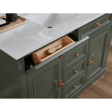 Load image into Gallery viewer, Legion Furniture WS2516-48-PG 48&quot; PEWTER GREEN FINISH SOLID WOOD SINK VANITY  WITH 1&#39; ARTIFICIAL STONE TOP