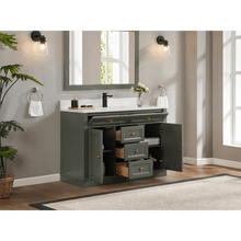 Load image into Gallery viewer, Legion Furniture WS2516-48-PG 48&quot; PEWTER GREEN FINISH SOLID WOOD SINK VANITY  WITH 1&#39; ARTIFICIAL STONE TOP