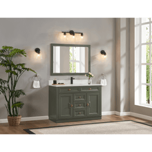 Load image into Gallery viewer, Legion Furniture WS2516-48-PG 48&quot; PEWTER GREEN FINISH SOLID WOOD SINK VANITY  WITH 1&#39; ARTIFICIAL STONE TOP