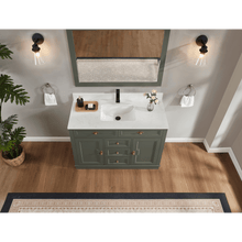 Load image into Gallery viewer, Legion Furniture WS2516-48-PG 48&quot; PEWTER GREEN FINISH SOLID WOOD SINK VANITY  WITH 1&#39; ARTIFICIAL STONE TOP