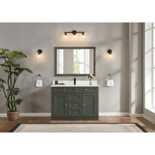 Load image into Gallery viewer, Legion Furniture WS2516-48-PG 48&quot; PEWTER GREEN FINISH SOLID WOOD SINK VANITY  WITH 1&#39; ARTIFICIAL STONE TOP