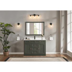 Legion Furniture WS2516-48-PG 48" PEWTER GREEN FINISH SOLID WOOD SINK VANITY  WITH 1' ARTIFICIAL STONE TOP