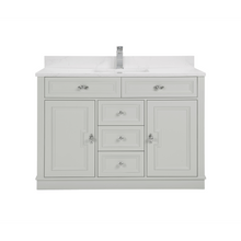 Load image into Gallery viewer, Legion Furniture WS2516-48-SS 48&quot; SILVER STRAND FINISH SOLID WOOD SINK VANITY WITH 1&quot; ARTIFICIAL STONE TOP