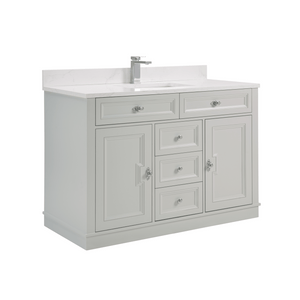 Legion Furniture WS2516-48-SS 48" SILVER STRAND FINISH SOLID WOOD SINK VANITY WITH 1" ARTIFICIAL STONE TOP