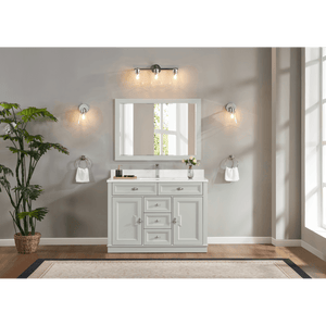 Legion Furniture WS2516-48-SS 48" SILVER STRAND FINISH SOLID WOOD SINK VANITY WITH 1" ARTIFICIAL STONE TOP