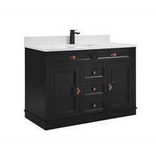 Load image into Gallery viewer, Legion Furniture WS2516-48-TB 48&quot; TRICORN BLACK FINISH SOLID WOOD SINK VANITY  WITH 1&#39; ARTIFICIAL STONE TOP