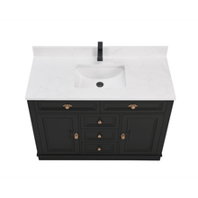 Load image into Gallery viewer, Legion Furniture WS2516-48-TB 48&quot; TRICORN BLACK FINISH SOLID WOOD SINK VANITY  WITH 1&#39; ARTIFICIAL STONE TOP