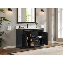 Load image into Gallery viewer, Legion Furniture WS2516-48-TB 48&quot; TRICORN BLACK FINISH SOLID WOOD SINK VANITY  WITH 1&#39; ARTIFICIAL STONE TOP