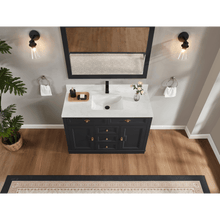 Load image into Gallery viewer, Legion Furniture WS2516-48-TB 48&quot; TRICORN BLACK FINISH SOLID WOOD SINK VANITY  WITH 1&#39; ARTIFICIAL STONE TOP