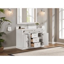 Load image into Gallery viewer, Legion Furniture WS2516-48-W 48&quot; WHITE FINISH SOLID WOOD SINK VANITY WITH 1&quot; ARTIFICIAL STONE TOP