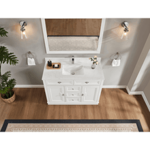 Load image into Gallery viewer, Legion Furniture WS2516-48-W 48&quot; WHITE FINISH SOLID WOOD SINK VANITY WITH 1&quot; ARTIFICIAL STONE TOP