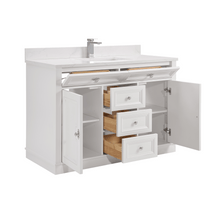 Load image into Gallery viewer, Legion Furniture WS2516-48-W 48&quot; WHITE FINISH SOLID WOOD SINK VANITY WITH 1&quot; ARTIFICIAL STONE TOP