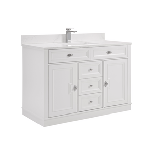 Legion Furniture WS2516-48-W 48" WHITE FINISH SOLID WOOD SINK VANITY WITH 1" ARTIFICIAL STONE TOP