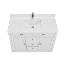 Load image into Gallery viewer, Legion Furniture WS2516-48-W 48&quot; WHITE FINISH SOLID WOOD SINK VANITY WITH 1&quot; ARTIFICIAL STONE TOP