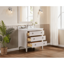 Load image into Gallery viewer, Legion Furniture WS2518-36-DW 36&quot; DREAMY WHITE FINISH SOLID WOOD SINK VANITY  WITH 1&#39; ARTIFICIAL STONE TOP