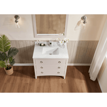 Load image into Gallery viewer, Legion Furniture WS2518-36-DW 36&quot; DREAMY WHITE FINISH SOLID WOOD SINK VANITY  WITH 1&#39; ARTIFICIAL STONE TOP