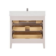 Load image into Gallery viewer, Legion Furniture WS2518-36-DW 36&quot; DREAMY WHITE FINISH SOLID WOOD SINK VANITY  WITH 1&#39; ARTIFICIAL STONE TOP