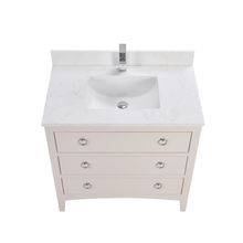 Load image into Gallery viewer, Legion Furniture WS2518-36-DW 36&quot; DREAMY WHITE FINISH SOLID WOOD SINK VANITY  WITH 1&#39; ARTIFICIAL STONE TOP