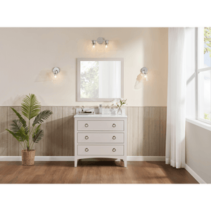 Legion Furniture WS2518-36-DW 36" DREAMY WHITE FINISH SOLID WOOD SINK VANITY  WITH 1' ARTIFICIAL STONE TOP