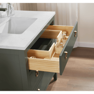 Legion Furniture WS2518-36-PG 36" PEWTER GREEN FINISH SOLID WOOD SINK VANITY  WITH 1' ARTIFICIAL STONE TOP