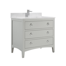 Load image into Gallery viewer, Legion Furniture WS2518-36-SS 36&quot; SILVER STRAND FINISH SOLID WOOD SINK VANITY WITH 1&quot; ARTIFICIAL STONE TOP