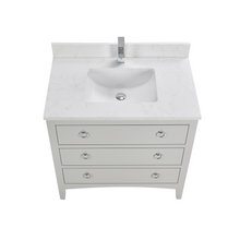 Load image into Gallery viewer, Legion Furniture WS2518-36-SS 36&quot; SILVER STRAND FINISH SOLID WOOD SINK VANITY WITH 1&quot; ARTIFICIAL STONE TOP