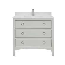 Load image into Gallery viewer, Legion Furniture WS2518-36-SS 36&quot; SILVER STRAND FINISH SOLID WOOD SINK VANITY WITH 1&quot; ARTIFICIAL STONE TOP