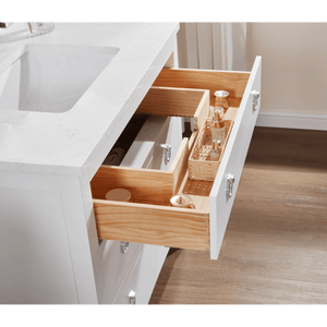 Legion Furniture WS2518-36-W 36" WHITE FINISH SOLID WOOD SINK VANITY WITH 1" ARTIFICIAL STONE TOP
