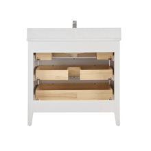 Load image into Gallery viewer, Legion Furniture WS2518-36-W 36&quot; WHITE FINISH SOLID WOOD SINK VANITY WITH 1&quot; ARTIFICIAL STONE TOP
