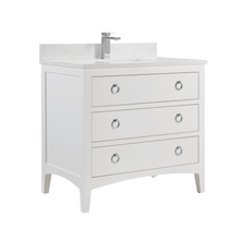 Load image into Gallery viewer, Legion Furniture WS2518-36-W 36&quot; WHITE FINISH SOLID WOOD SINK VANITY WITH 1&quot; ARTIFICIAL STONE TOP