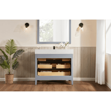 Load image into Gallery viewer, Legion Furniture WS2518-42-CD 42&quot; CADET FINISH SOLID WOOD SINK VANITY  WITH 1&#39; ARTIFICIAL STONE TOP