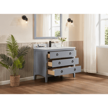 Load image into Gallery viewer, Legion Furniture WS2518-42-CD 42&quot; CADET FINISH SOLID WOOD SINK VANITY  WITH 1&#39; ARTIFICIAL STONE TOP