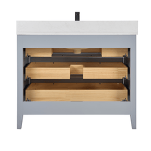 Load image into Gallery viewer, Legion Furniture WS2518-42-CD 42&quot; CADET FINISH SOLID WOOD SINK VANITY  WITH 1&#39; ARTIFICIAL STONE TOP