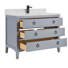 Load image into Gallery viewer, Legion Furniture WS2518-42-CD 42&quot; CADET FINISH SOLID WOOD SINK VANITY  WITH 1&#39; ARTIFICIAL STONE TOP