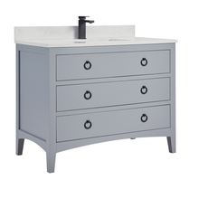 Load image into Gallery viewer, Legion Furniture WS2518-42-CD 42&quot; CADET FINISH SOLID WOOD SINK VANITY  WITH 1&#39; ARTIFICIAL STONE TOP