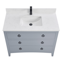 Load image into Gallery viewer, Legion Furniture WS2518-42-CD 42&quot; CADET FINISH SOLID WOOD SINK VANITY  WITH 1&#39; ARTIFICIAL STONE TOP