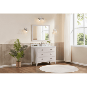 Legion Furniture WS2518-42-DW 42" DREAMY WHITE FINISH SOLID WOOD SINK VANITY  WITH 1' ARTIFICIAL STONE TOP