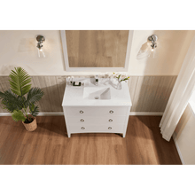 Load image into Gallery viewer, Legion Furniture WS2518-42-DW 42&quot; DREAMY WHITE FINISH SOLID WOOD SINK VANITY  WITH 1&#39; ARTIFICIAL STONE TOP