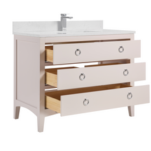 Load image into Gallery viewer, Legion Furniture WS2518-42-DW 42&quot; DREAMY WHITE FINISH SOLID WOOD SINK VANITY  WITH 1&#39; ARTIFICIAL STONE TOP